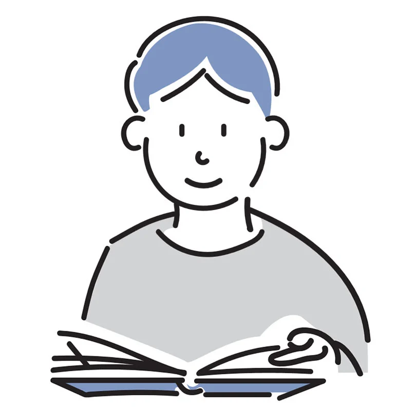 本を読む人のイラスト